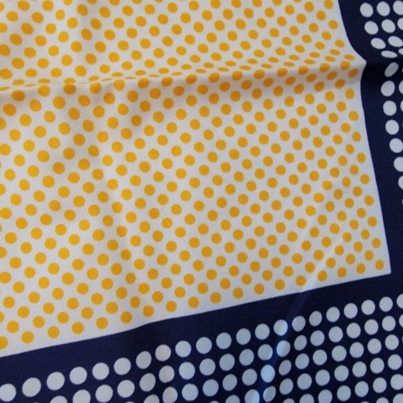 Vintage‎ Baar and Beards Scarf 26 In Square Polyester Polka Dot Scarf Italy - Picture 2 of 5